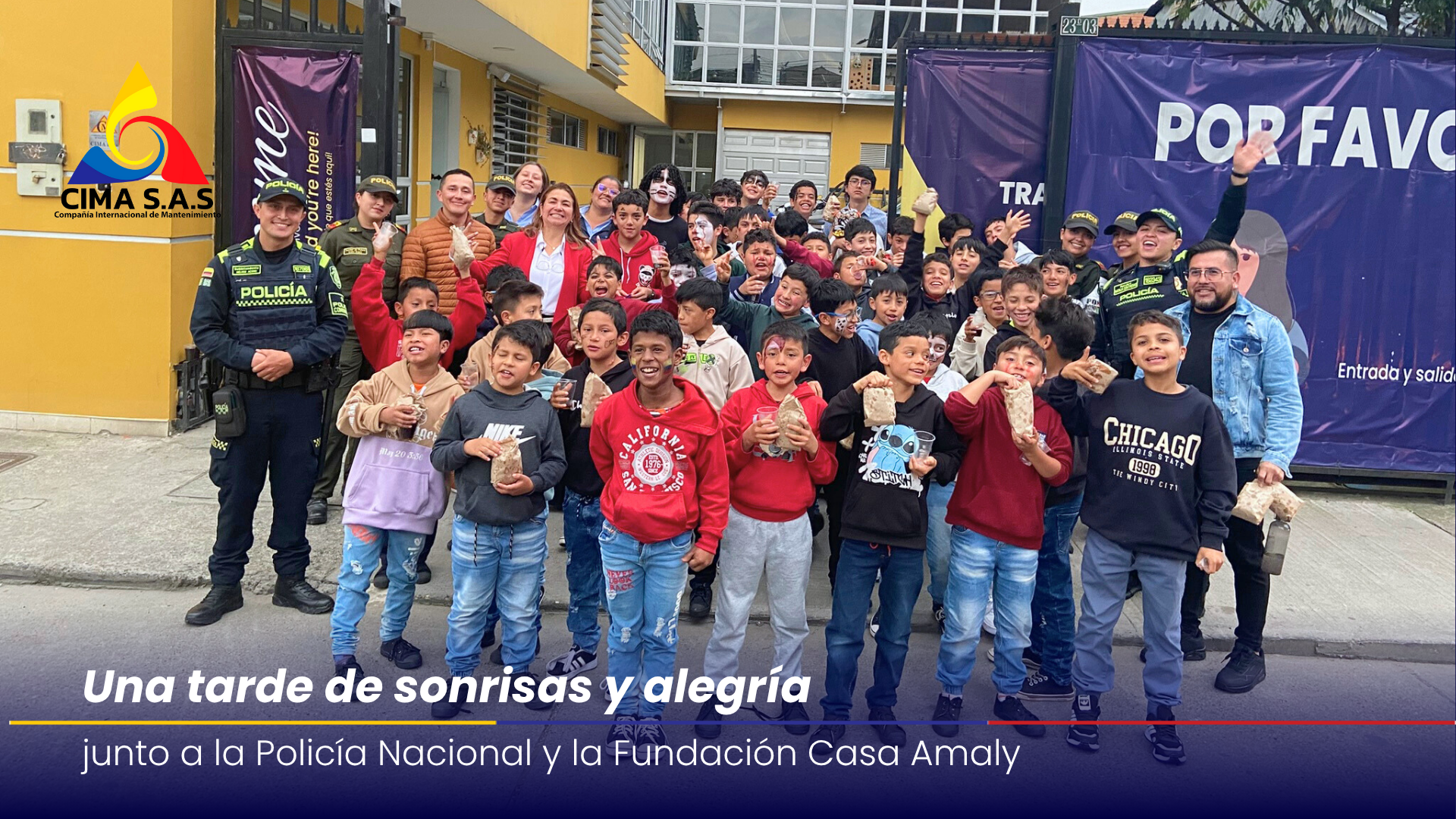 Una tarde de sonrisas y alegría junto a la Policía Nacional y la Fundación Casa Amaly